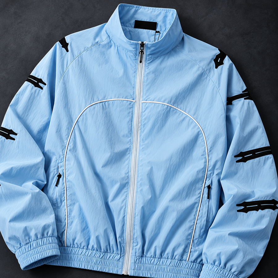 Jackets and coats collection close-up based on a live Trapstar jacket
